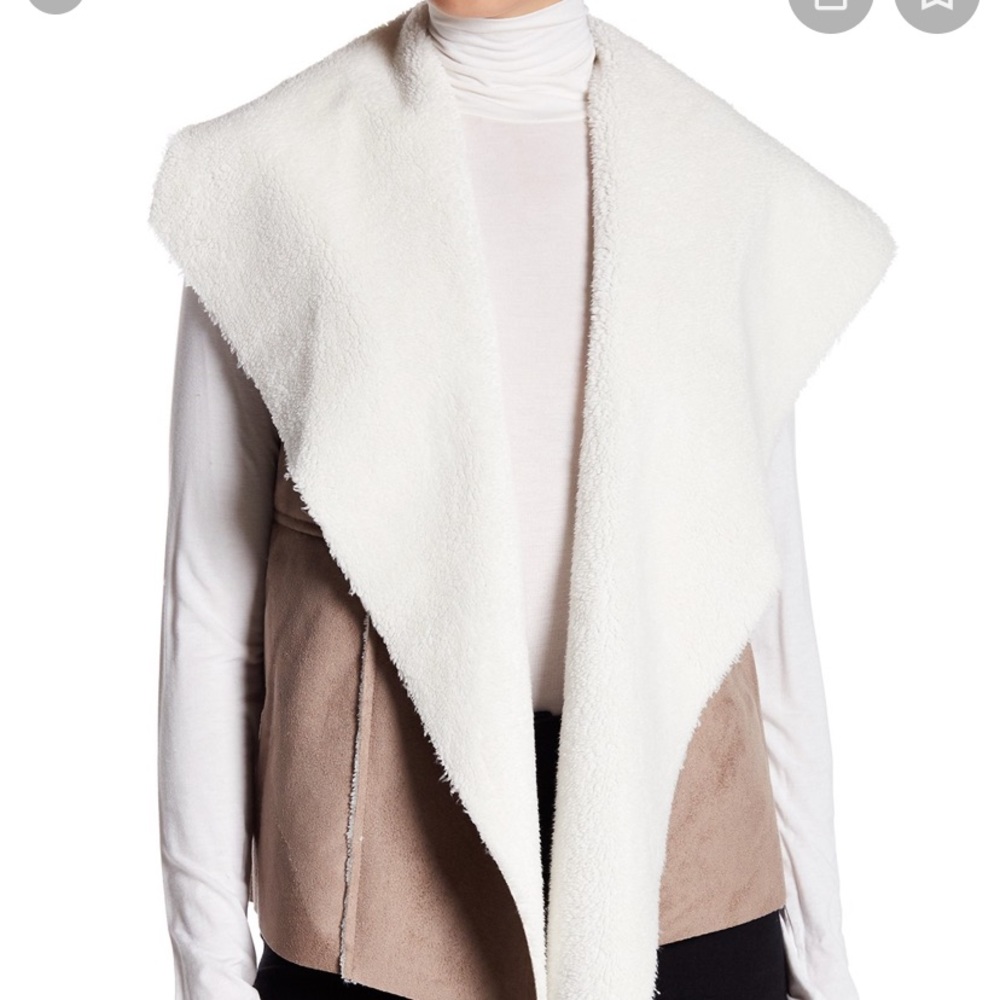 Faux Shearling & Faux Suede Vest